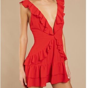 Tobi Ruffle Skater Dress Small